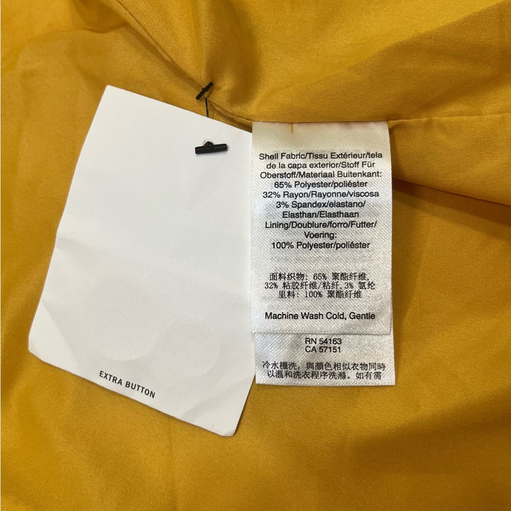 NWT DKNY Yellow Double-Breasted Blazer Size Small - Picture 11 of 12